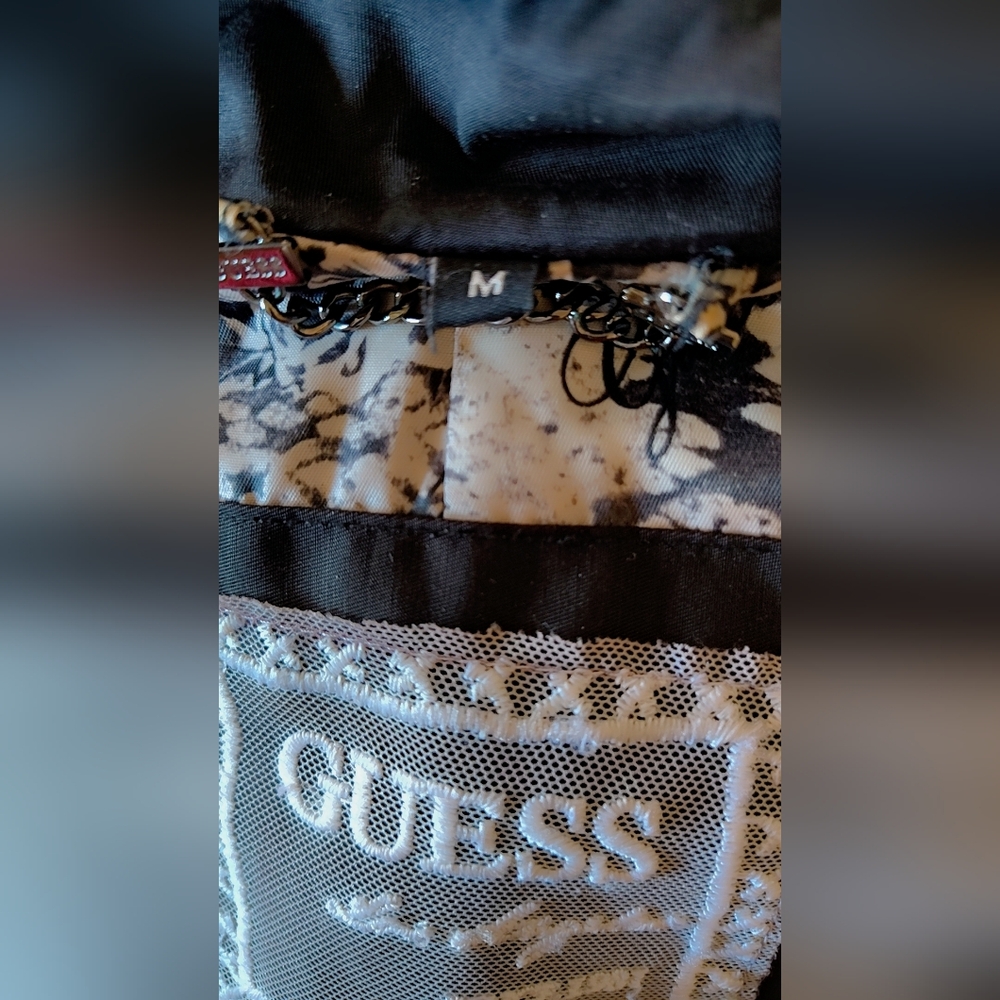 🖤Guess Black Trench Coat – Size M –  Good Condition 🖤 - Picture 10 of 10